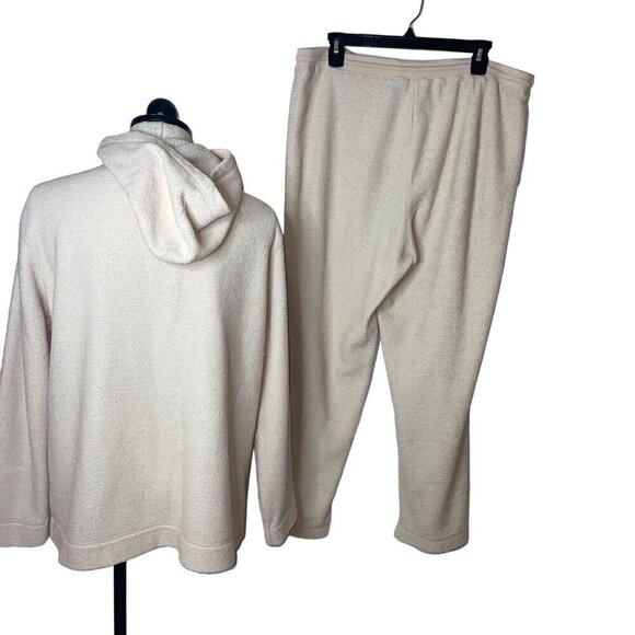 Saks Fifth Avenue Vintage Womens Track Suit Size Large Cream Soft Terry Cloth - Picture 8 of 10